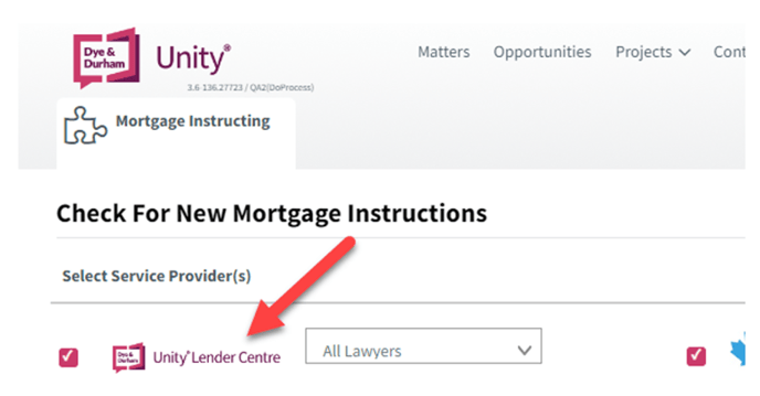 Unity Lender Centre in-app